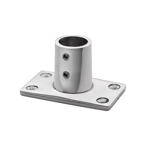 CP/Zamac 90 Degree Rectangular Base Rail Fitting, Whitecap Marine Hardware, Mfr#: S-1466C